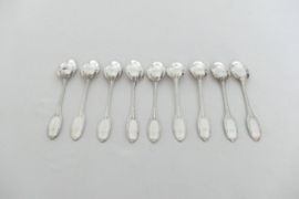Christofle/Manufacture de L'Alfenide - 9 Silver Plated Coffee Spoons - Marie-Antoinette - France, c. 1910