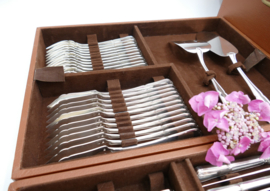 Verzilverde bestekcassette - Louis XV - 125-delig/12-persoons - J. Brille, c. 1965