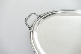 Sivar (Delheid Frères) - Large silver-plated Louis XVI tray -Belgium, c. 1945-1955