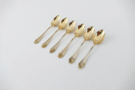 Christofle - Pompadour - 6 Gilded Espresso Spoons