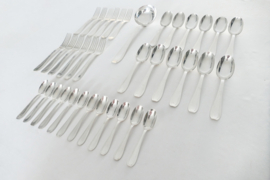 Silver Plated Art Deco Cutlery Canteen - 37-piece/12-pax.- L.C.F. (Le Couverts Francais) - Thierry series - c. 1955