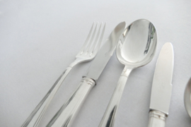 Silver-plated Art Deco Cutlery Set - 62-piece/12-pax. - Orfevrerie J. Brille - France, 1920-1930