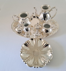 WMF - Verzilverd op Porcelein Koffie- en Theeservies