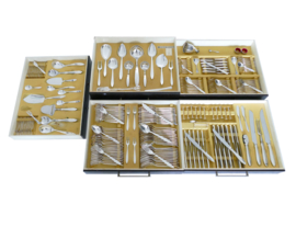 Silver Plated Cutlery Canteen - 243-piece/12-pax. - Gero, Zeist - Perfection - the Netherlands, 1952-1960