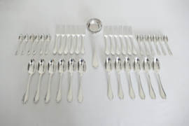 Christofle -  Manufacture de L'Alfenide - Pompadour - Silver Plated Cutlery Canteen - 37-piece/12-pax. - France, 1900-1935