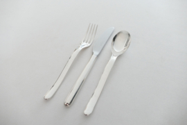 Christofle - Tenere - Silver Plated dinner place setting(fork + knife + spoon) - rare