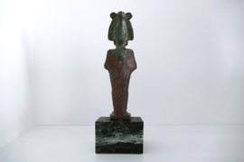 Ancient Egypt - Late Period (626-323 B.C) - Solid Bronze statuette of Osiris, god of the Underworld - height 14,7cm