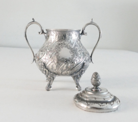 A Rococo silver plated Sugar Bowl