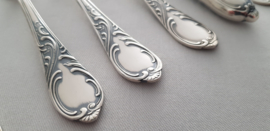 Silver plated cutlery set in Rococo/Louis XV-style - 148-piece/12-pax. - Alpaca 100 - Solingen, Germany