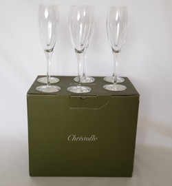 Set van 6 Christofle Champagnefluiten - Albi