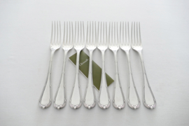 Christofle - Rubans - A set of 8 antique dinner forks - France, 1907-1935