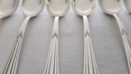 WMF - Een set van 10 Art Deco Theelepels - Waaierpatroon