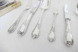 Christofle - Silver Plated Cutlery Canteen - Marly collection - 72-piece/12-pax. - France, 1950-1980
