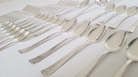 Silver plated Art Deco cutlery canteen - 38-piece/12-pax - Auerhahn 90, series "222"" - Germany, c. 1950's