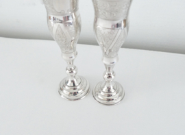 A pair of antique Russian silver cups - 84 Zolotniki (.875 silver) - Antip Kuzmichev, Moscow - 1872