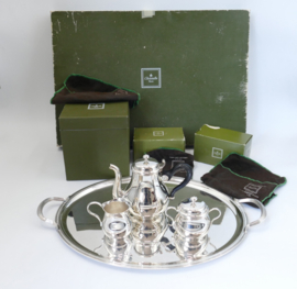 Christofle Albi silver-plated Tea Set on tray - as good as new, in original packaging