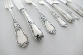 Silver Plated Cutlery Canteen - 84-piece/12-pax. - Louis XV/Rococo-style - Belgium, 1950's