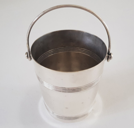 Christofle - Silverplated Ice Bucket with 2 cups - coll. Gallia - France, c. 1940's