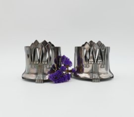 Paar WMF Jugendstil Flessenhouders - Württembergische Metallwarenfabrik - Duitsland, c. 1909