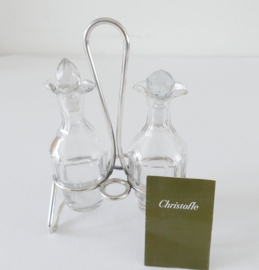 Christofle - Silver plated Oil and Vinegar set - modern design - France, c. 1960