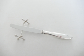 A set of 12 Silver Plated Art Deco Knife rests - Belgium, 1930-1940
