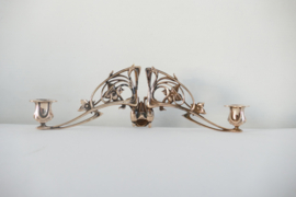 Art Nouveau Piano candleholders in polished brass - Pleyel 1890-1910