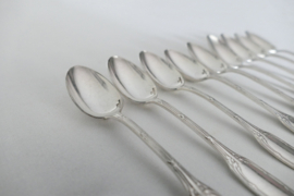 Christofle/Manufacture de L'Alfenide - 9 Silver Plated Coffee Spoons - Marie-Antoinette - France, c. 1910