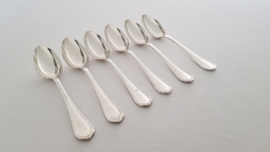 Christofle - A set of 6 silver plated dessert/teaspoons - Spatours collection