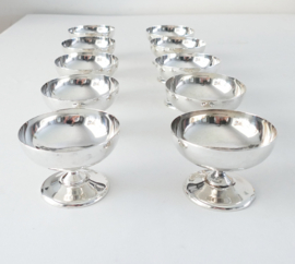 10 Silver Plated Ice Coupes - H.Beard, Montreux Switserland