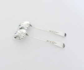 Antique Christofle Salad Servers - Canaux Laurier - France, c. 1890