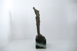 Ancient Egypt - Late Period (626-323 B.C) - Solid Bronze statuette of Osiris, god of the Underworld - height 14,7cm