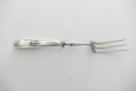 Silver Plated Empire Carving Fork - Winged Swans - France, early 20th century