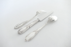 Silver-Plated Louis XVI-style Cutlery Set - 48-piece/12-pax. - Société Française d'Alliage de Métaux (S.F.A.M.) - France, 1926-1983