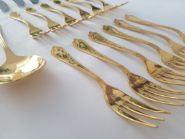 SBS Solingen - 12 pax./  70-piece Gold-Plated Cutlery set in Louis XV / Rococo style