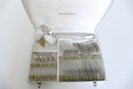 Frionnet, Francois - Silver Plated Cutlery Canteen in Louis XV/Rococo style - 37 piece/12 pax. - Paris, c. 1950's