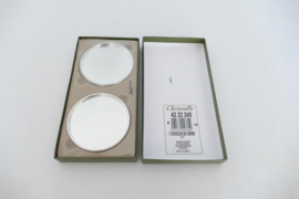 Christofle - Pair of Silver plated Coasters -  K+T (design Thomas Keller and Adam D. Tihany)