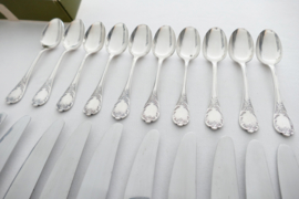 Christofle - Silver Plated Cutlery set - Marly collection - 45-piece/10-pax. - France, 1935-1983