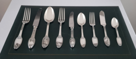 Wiskemann, Brussels - Silver Plated Cutlery Canteen - 1st Empire style - 115-piece/12-pax. in original canteen