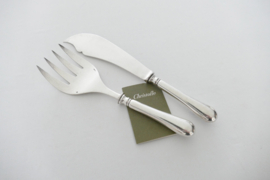 Christofle - Ecusson XVI - Silver Plated Fish Servers - France, late 19th century