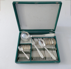 Christofle/Manufacture de L'Alfenide - Silver Plated Dinner Cutlery - Cirta collection - 37-piece/12-pax. - France, c. 1950