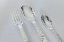 Christofle/Manufacture de L'Alfenide - Silver Plated Dinner Cutlery - Cirta collection - 37-piece/12-pax. - France, c. 1950