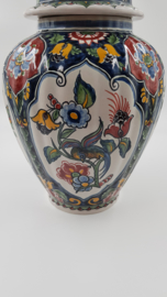 Polychrome hand-painted Vase of Makkum earthenware - Makkum, Netherlands - 1970's