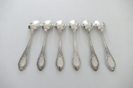 Set of 6 Silver Plated Tea Spoons - Rococo - 1950's