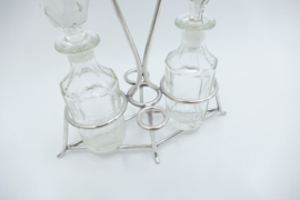 Silver Plated Oil & Vinegar Stand - French, 20th century
