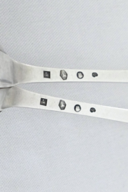 Set of Dutch second standard silver Dinner spoons - Hollands Glad - Bernardus Wanerus Roesingh, 1825