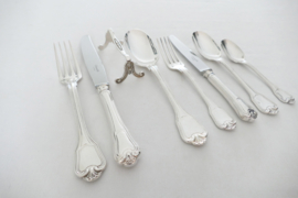 Christofle - Port Royal - Silver Plated Cutlery Canteen - 99-piece/12-pax. - Régence - France, 1980's