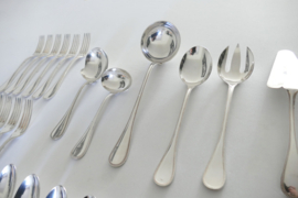 Christofle - Silver Plated Cutlery set - Perles collection - 42-piece/12-pax.