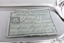 Orfevrerie Boulenger - Verzilverde Aardbeienlepel en Slagroomlepel - model Empire Marie Louise - Parijs, 1936