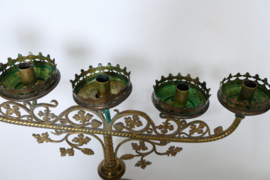 An Antique 5-light altar candleholder