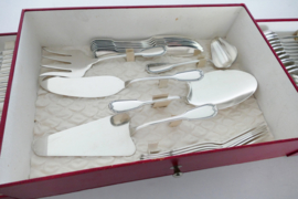 Orfevrerie Wiskemann - Silver Plated Cutlery Caneen - Empire-style - 90-piece/12-pax. - Belgium, 1924-1950